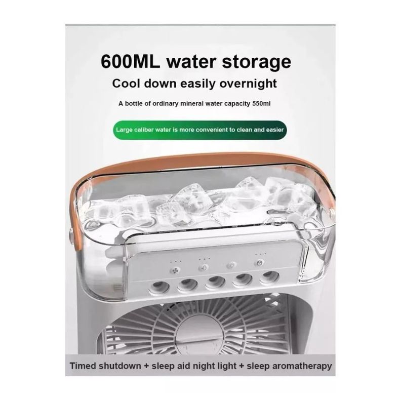 Mini Enfriador Portátil Aire Acondicionado Ventilador Usb Blanco-2