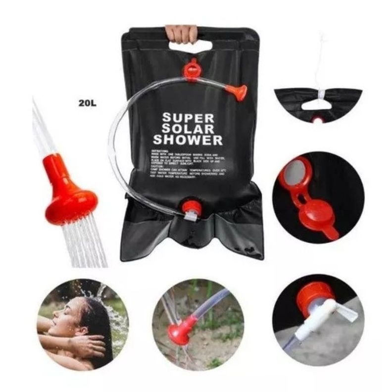 Ducha Solar Portatil Camping Outdoor Acampar Aire Libre 20L-1