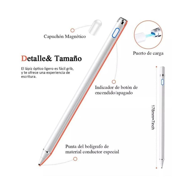 Pluma Lápiz Capacitivo Stylus Pen Para iPad Tablet Android-1