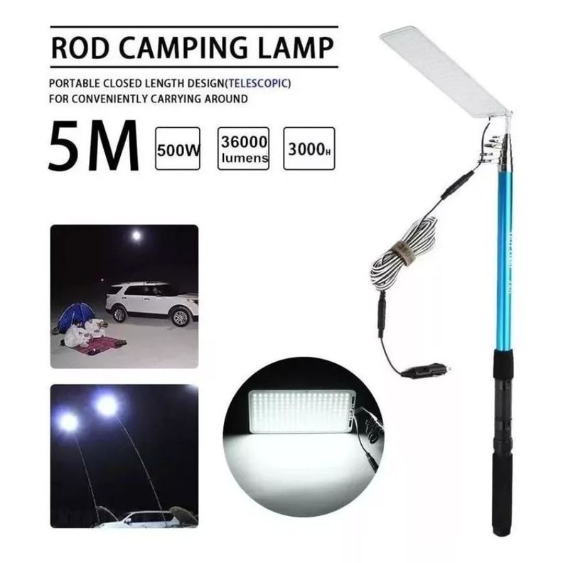 Lampara Led Caña De Pescar Telescópica Exteriores Camping-7