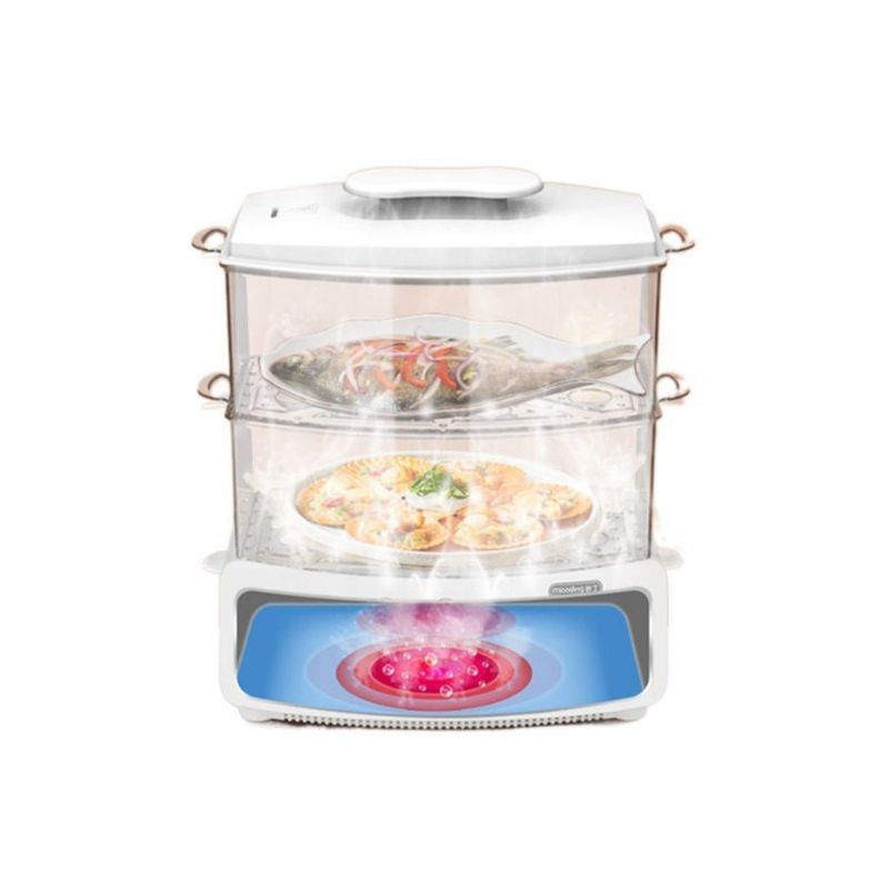 Cocina Eléctrica A Vapor 2 Capas Para El Hogar 12L-1