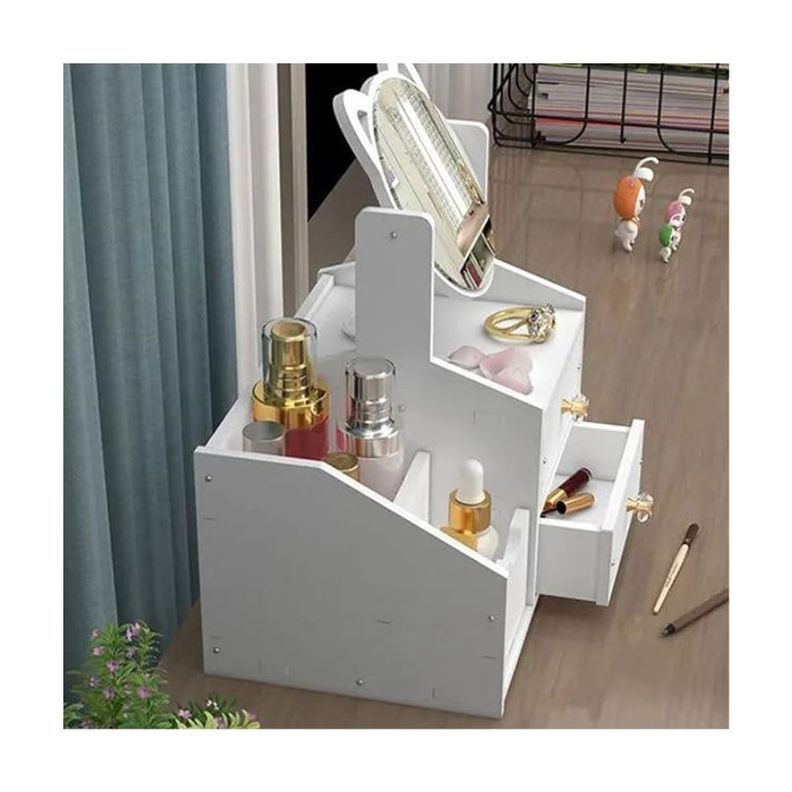 Organizador Cajón Maquillaje Con Espejo Diseño Orejas Repisa-4