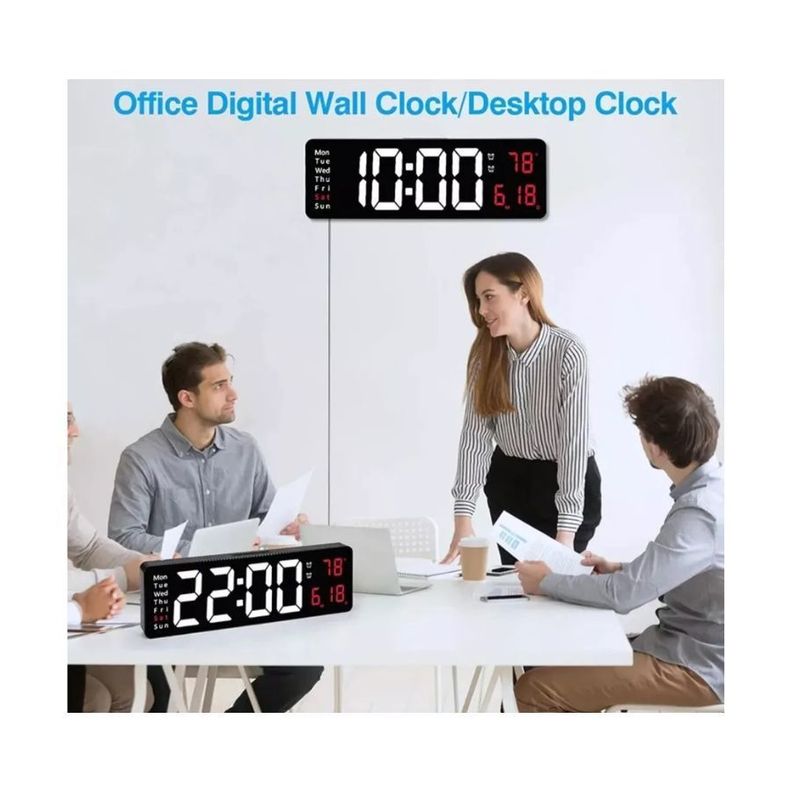 Reloj Digital Led Despertador Termómetro Calendario-1
