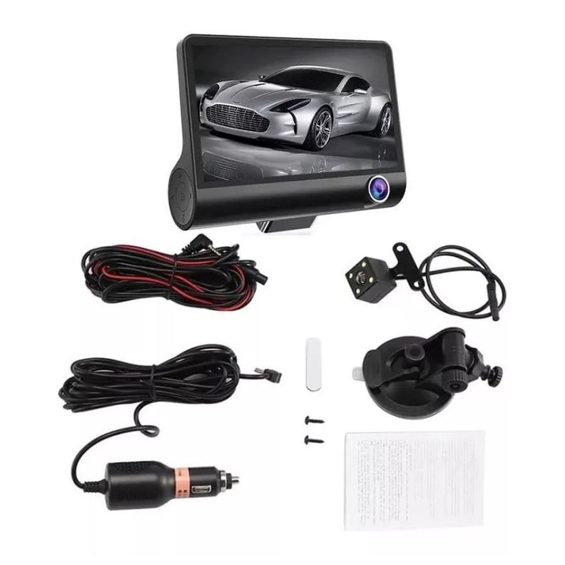 Camara Para Auto 3 En 1 Frontal Trasera Tablero 1080p Hd-3