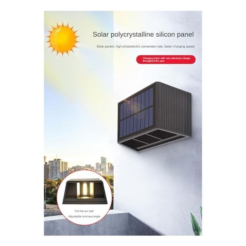 Aplique Luz Led De Pared Para Exteriores Impermeable Sensor-3