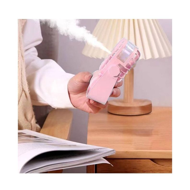 Mini Ventilador Portátil Personal Silencioso USB Recargable Rosa-2