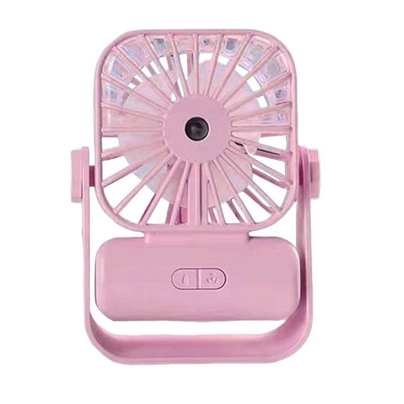 Mini Ventilador Portátil Personal Silencioso USB Recargable Rosa-0