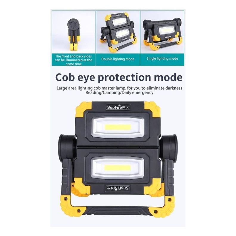 Lampara Luz Led De Trabajo Portátil Impermeable Emergencia-3