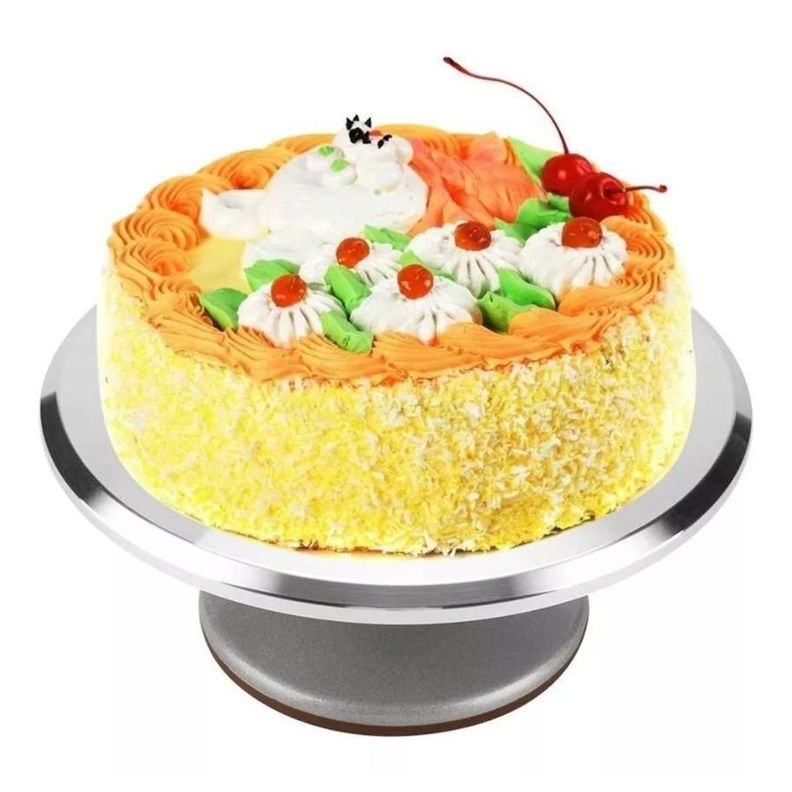 Base Giratoria Reposteria De Metal Profesional Base Torta 23CM-3