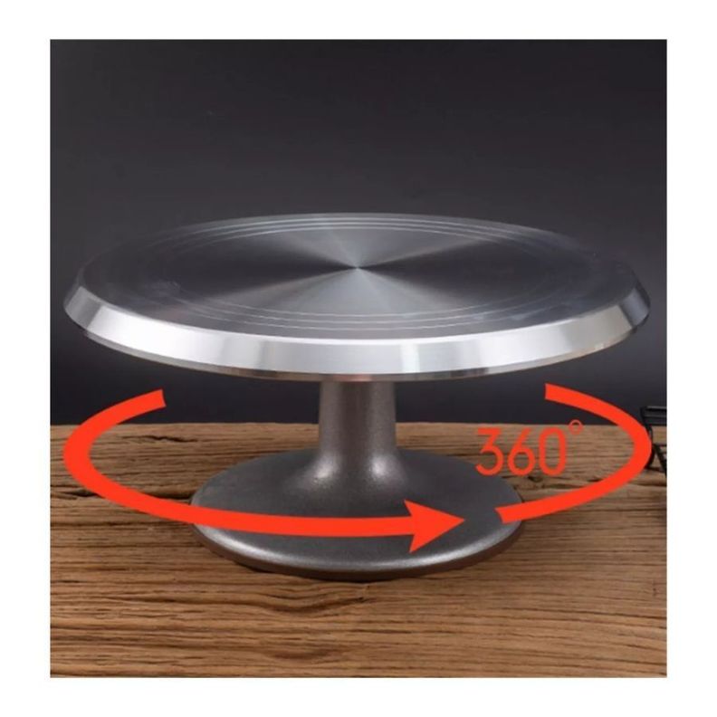 Base Giratoria Reposteria De Metal Profesional Base Torta 23CM-2