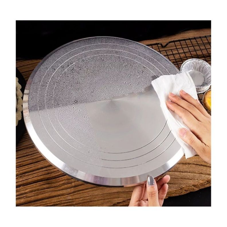Base Giratoria Reposteria De Metal Profesional Base Torta 23CM-5