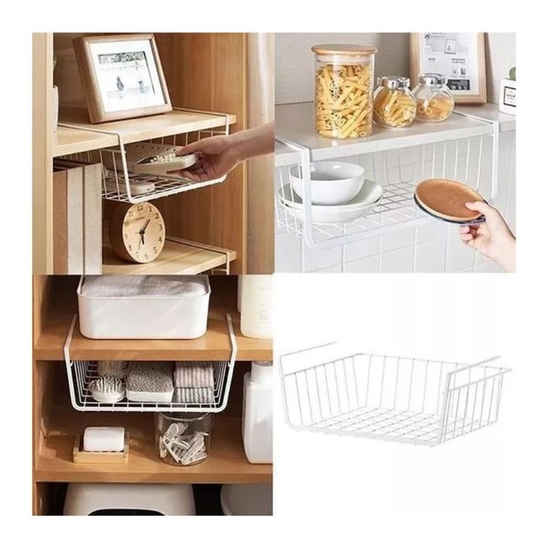 Cesta Organizador Soporte Flotante Organizador Cocina Metal-1