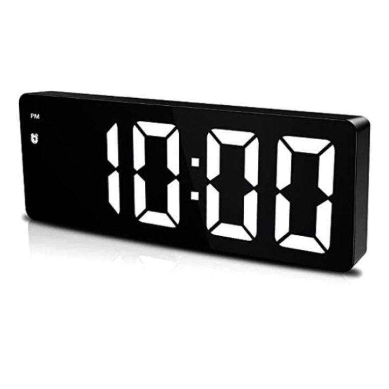 Reloj Despertador Digital Luz Blanca-0