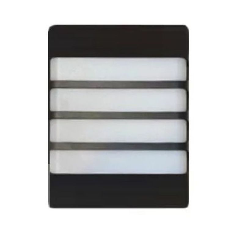 Aplique Lampara Rectangular Para Jardin Exterior Negro 20w-0