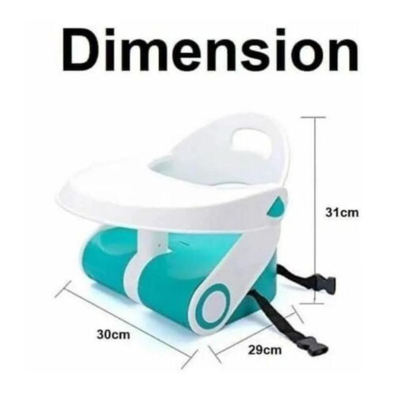 Silla De Bebe para Comer Alimentación Plegable Azul-1