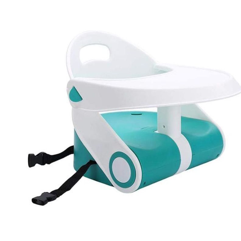 Silla De Bebe para Comer Alimentación Plegable Azul-0