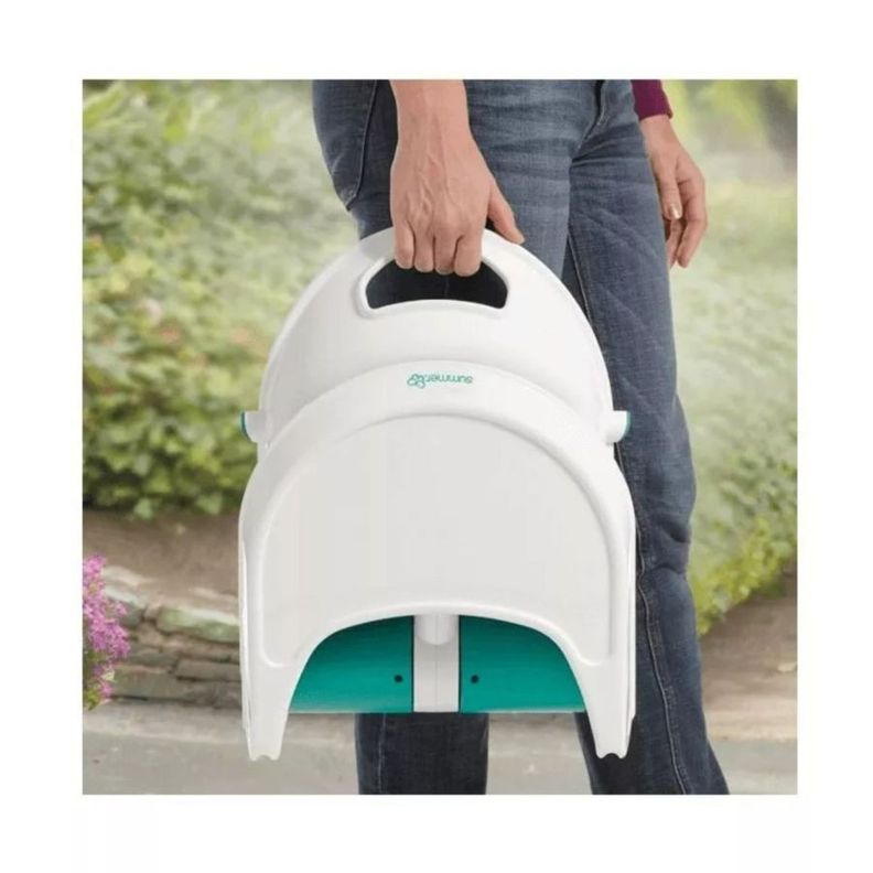 Silla De Bebe para Comer Alimentación Plegable Azul-3