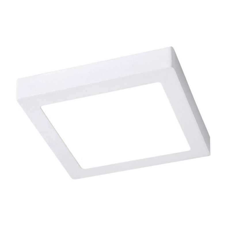Lampara Led Plafon Sobreponer Cuadrado Blanco 18w-0