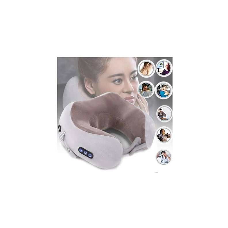 Masajeador Almohada Eléctrico Cuello Cervical Recargable-1
