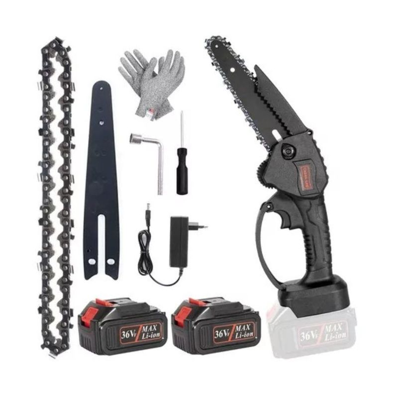 Motosierra Eléctrica Recargable Portátil 36v + Accesorios-1