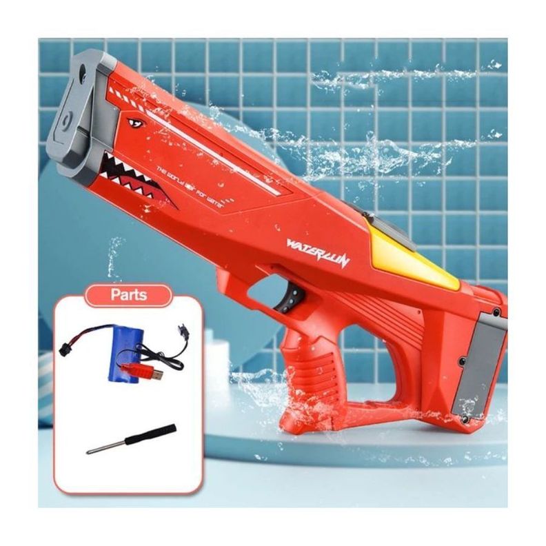 Juguete De Agua Eléctrico Blaster Para Niños Rojo-1
