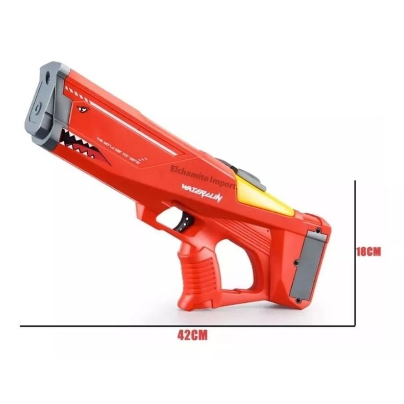 Juguete De Agua Eléctrico Blaster Para Niños Rojo-3
