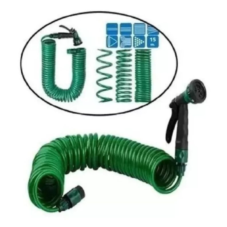 Manguera Espiral Expandible Hogar Casa Jardin 15 Mts-2