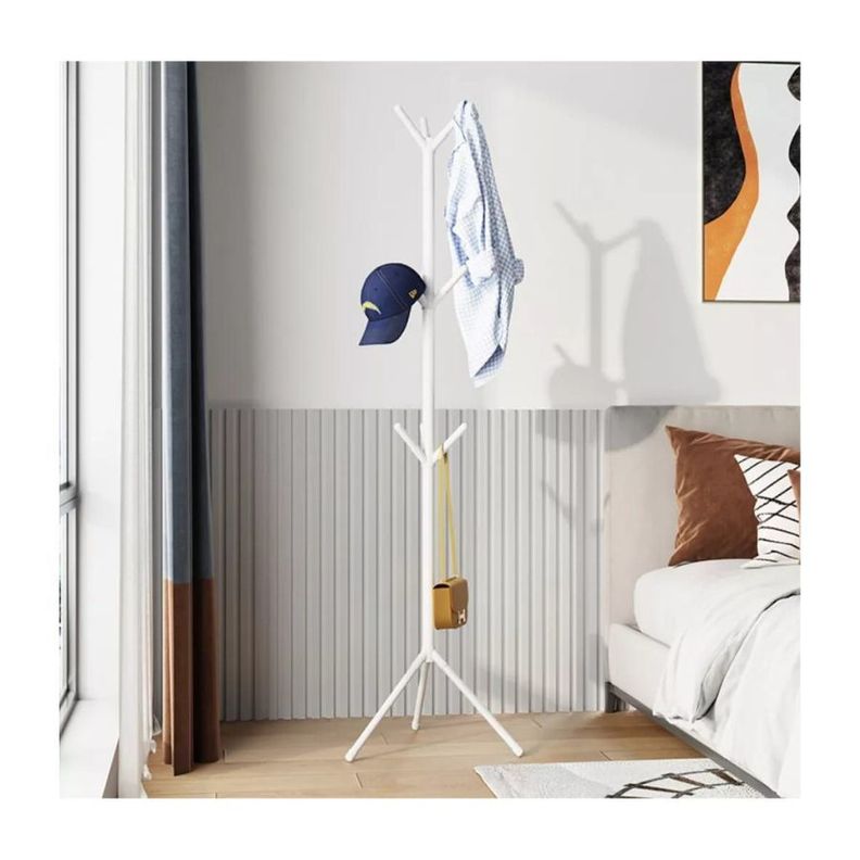 Colgador Perchero Tripo Adorno Ropa Sombrero Blanco-1