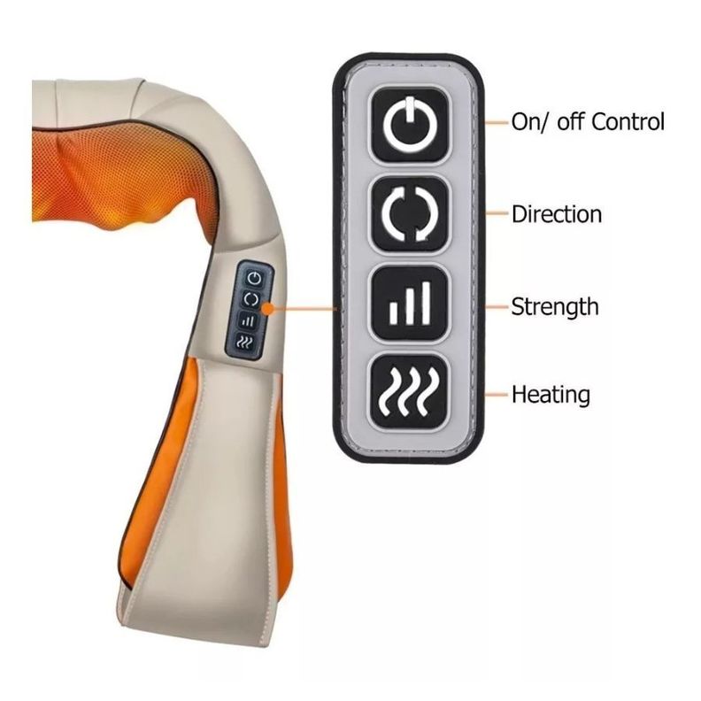 Masajeador Eléctrico Lumbar Cuello Cervical Multi Masaje -2