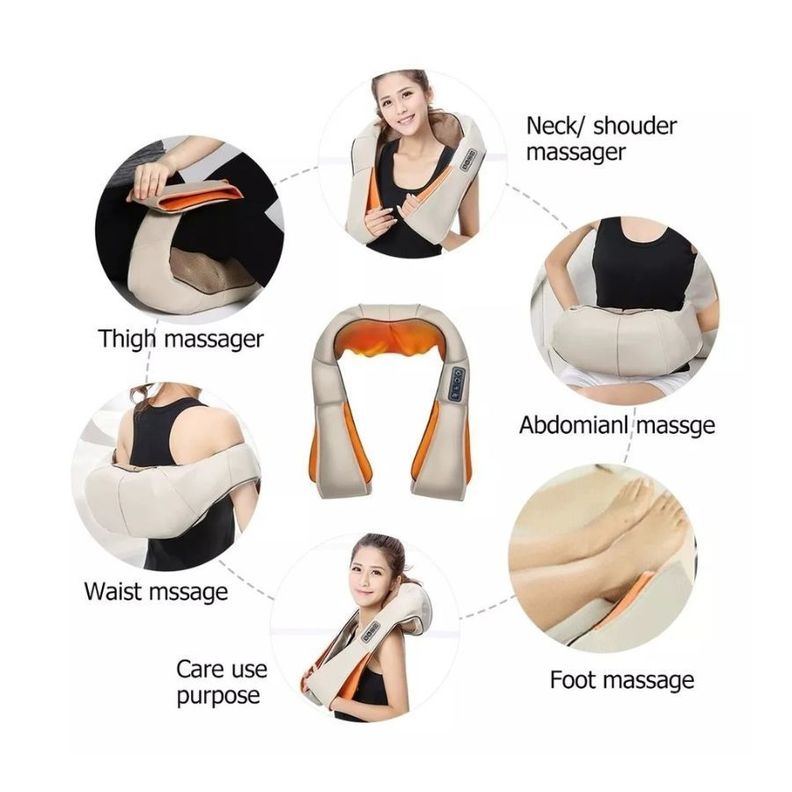 Masajeador Eléctrico Lumbar Cuello Cervical Multi Masaje -3