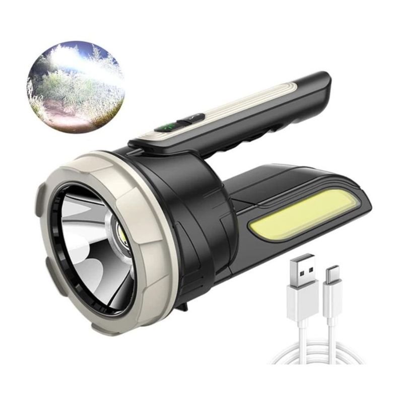 Linterna Potente Brillo Led Recargable Multiusos Luz Lateral-2