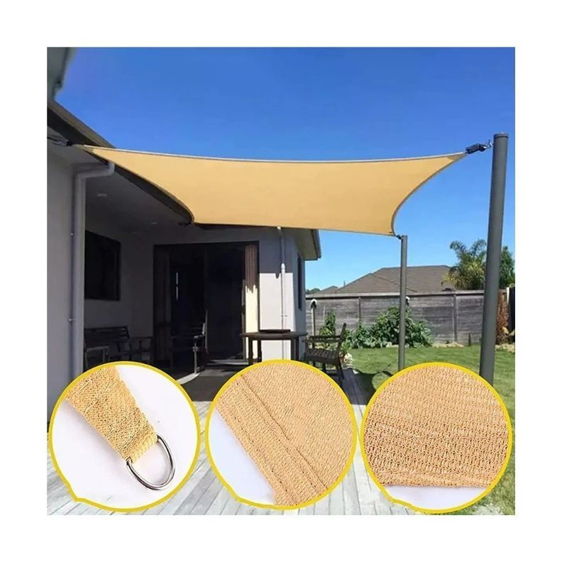 Carpa Toldo Vela Rectangular Impermeable Sombreador 5x4m-2