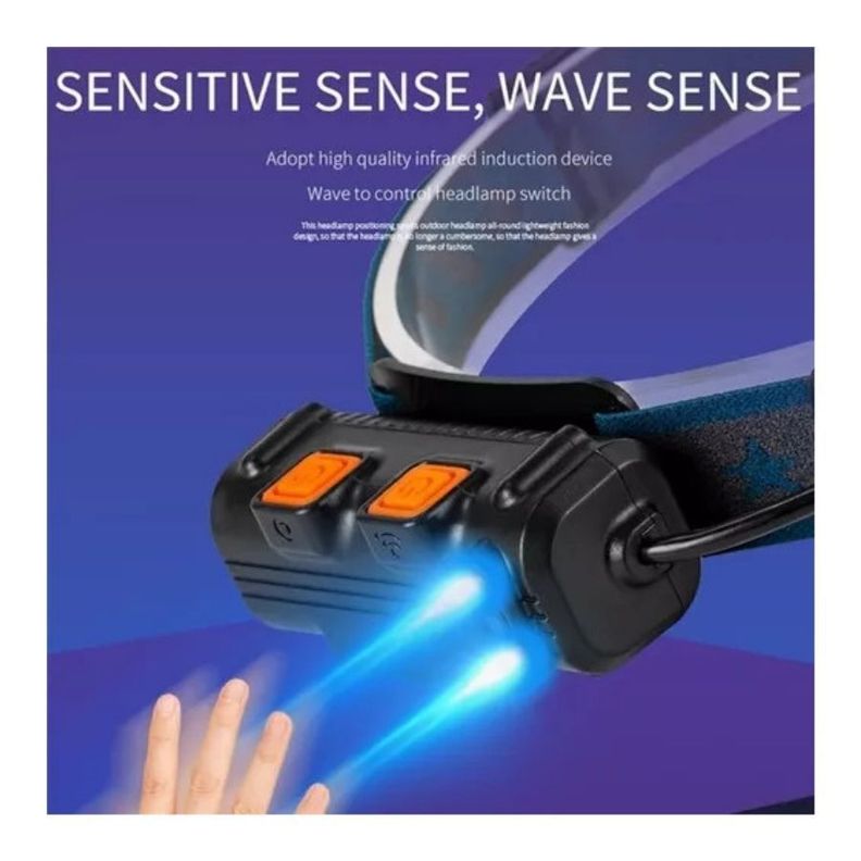 Linterna frontal Cabeza Led Sensor de Movimiento -1
