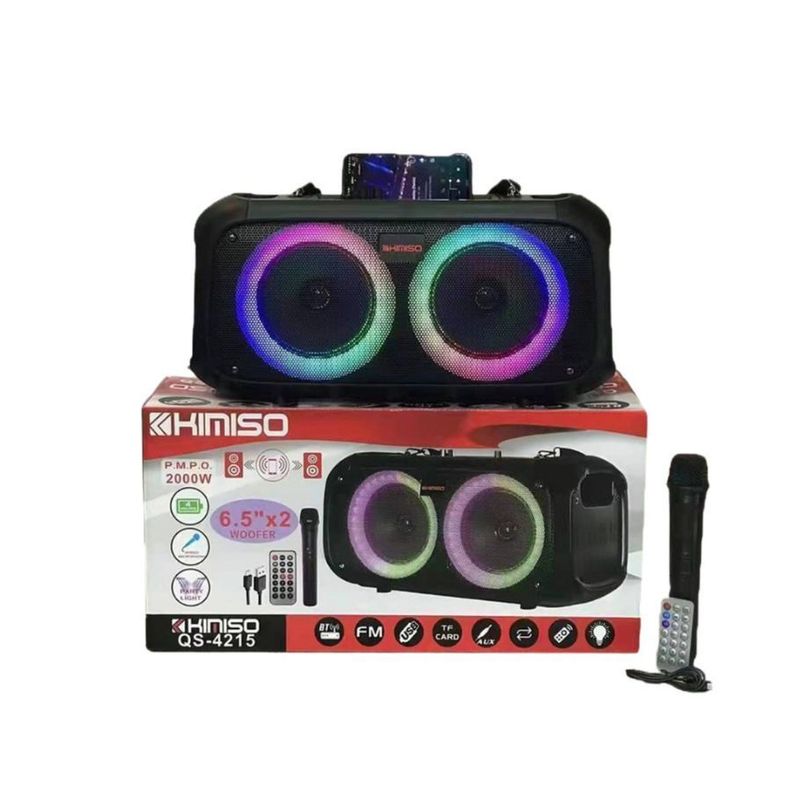 Parlante Bluetooth Con Luces Led Y Micrófono Con Cuerdas-1
