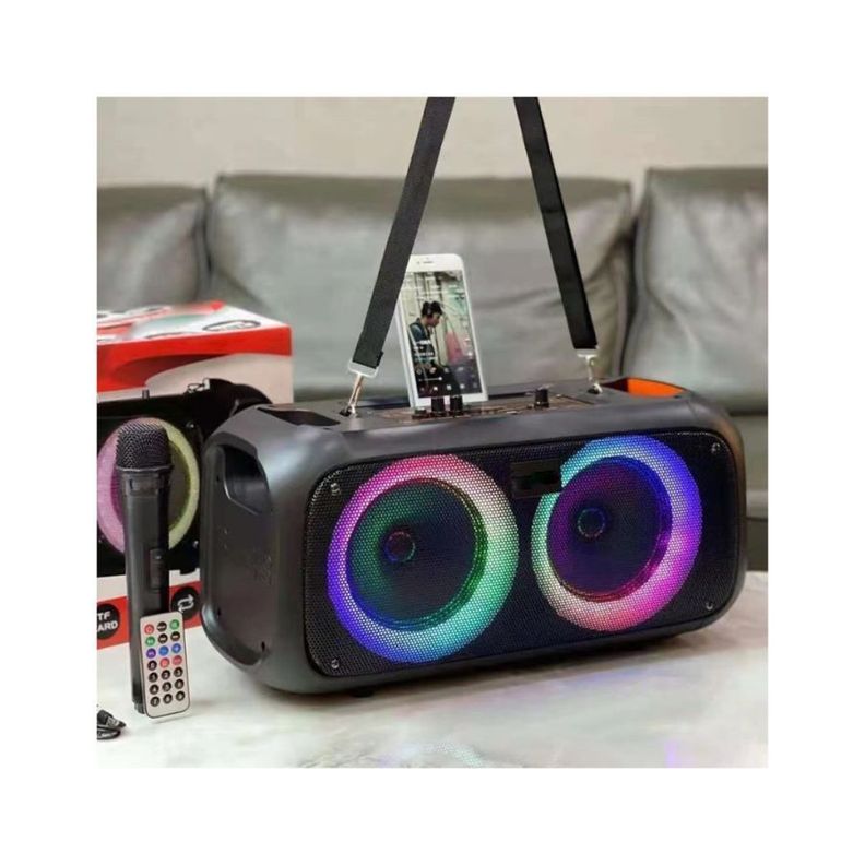 Parlante Bluetooth Con Luces Led Y Micrófono Con Cuerdas-2