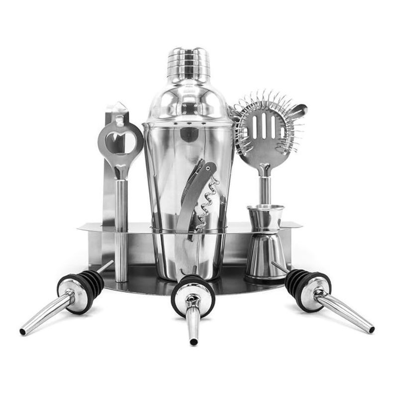 Set Coctelera Bartender Acero Inoxidable Accesorios Bar-0