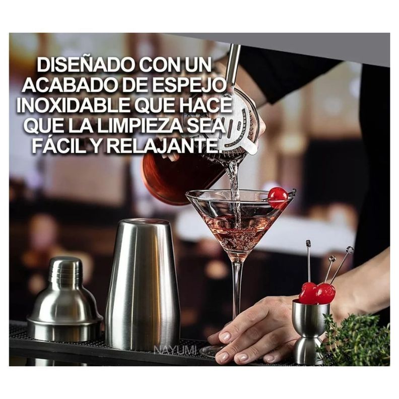 Set Coctelera Bartender Acero Inoxidable Accesorios Bar-3