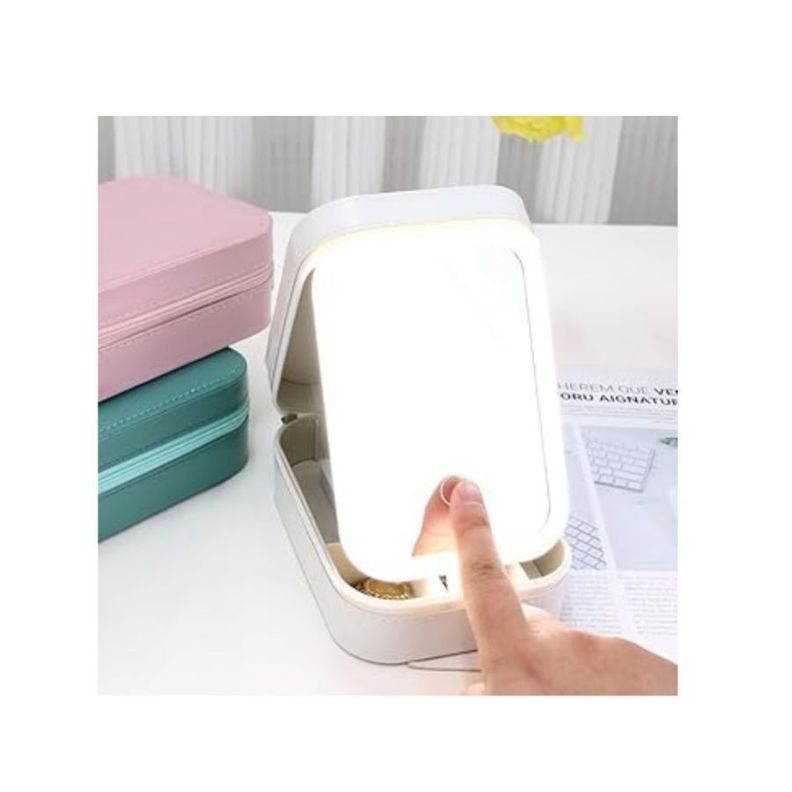 Mini Estuche De Maquillaje Con Luz Led Fácil Transportar usb-1