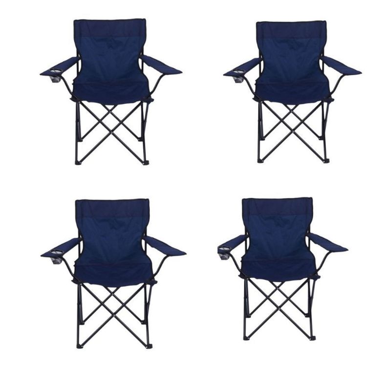 Pack 4 Silla Plegable Y Portátil Para Campamento Playa-0