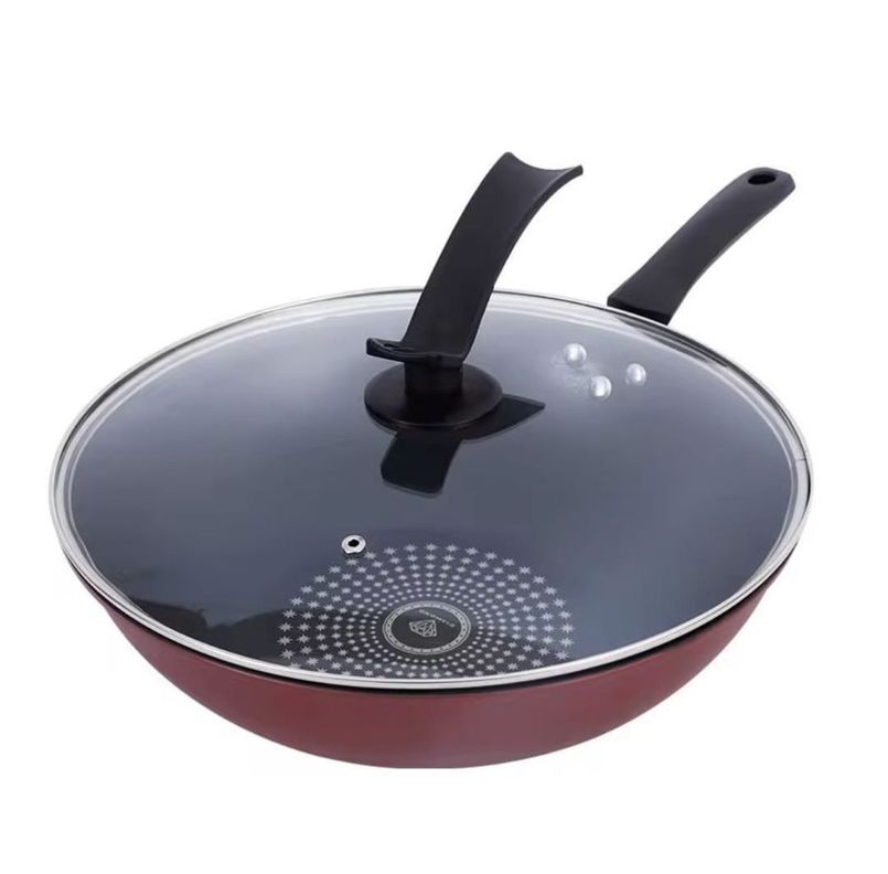 Wok Antiadherente Con Tapa 32 Centimetros-0