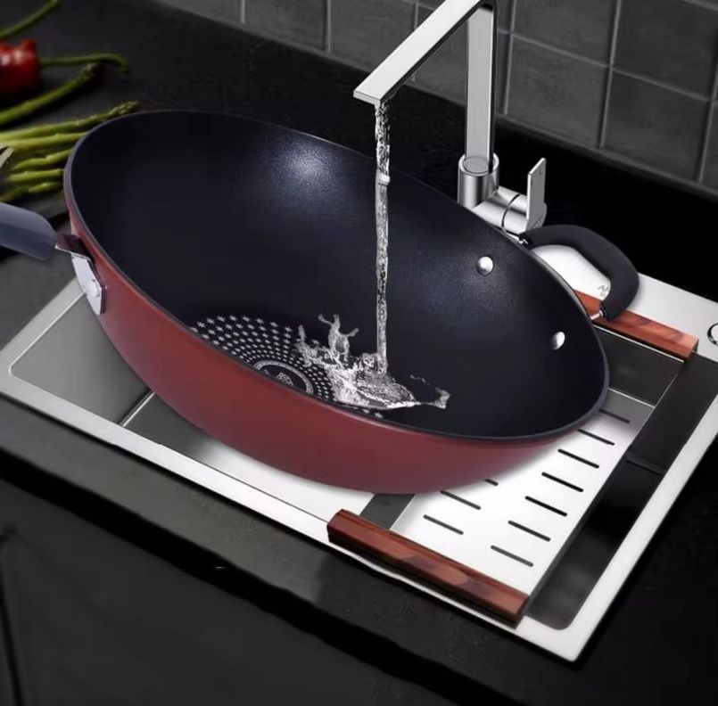 Wok Antiadherente Con Tapa 32 Centimetros-1
