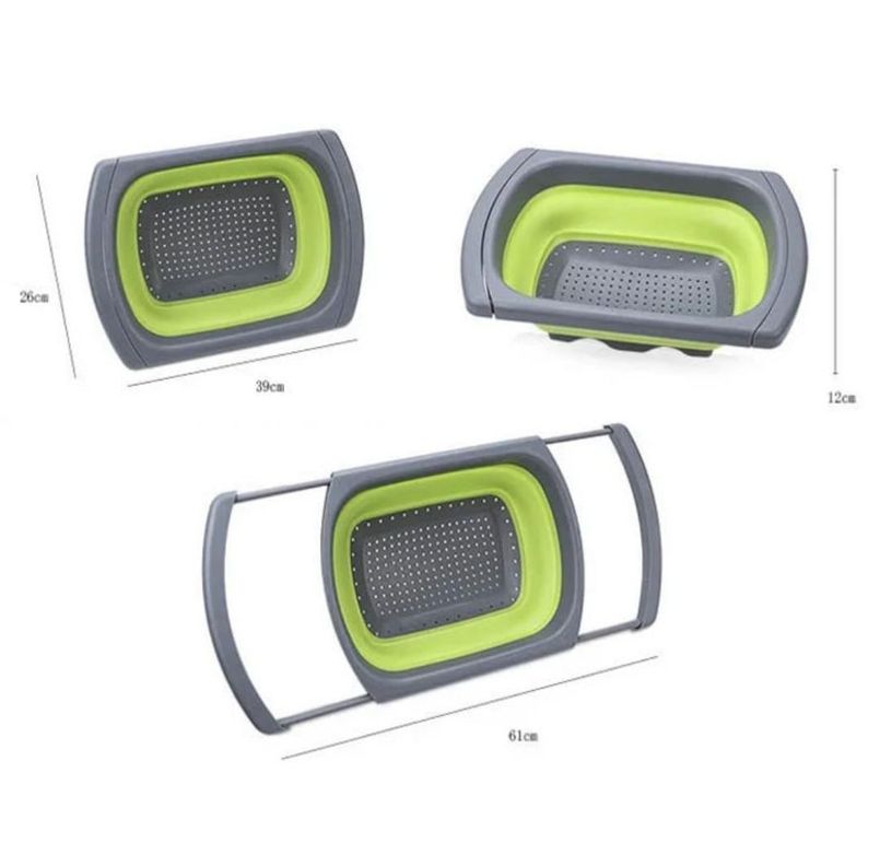 Colador Rectangular Con Asas Retractiles-1