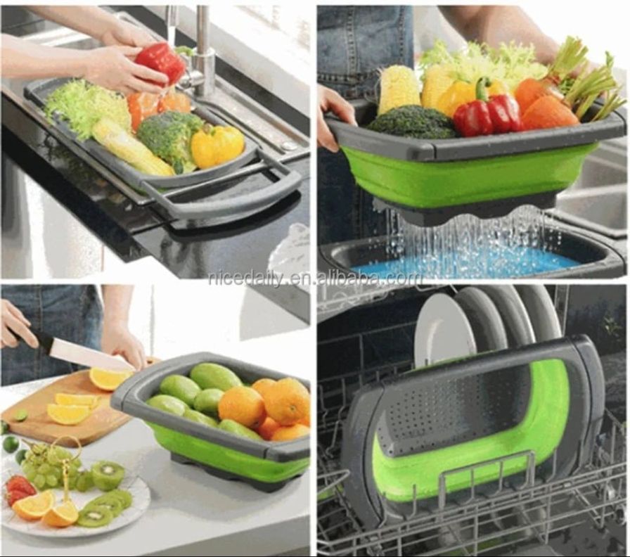 Colador Rectangular Con Asas Retractiles-3