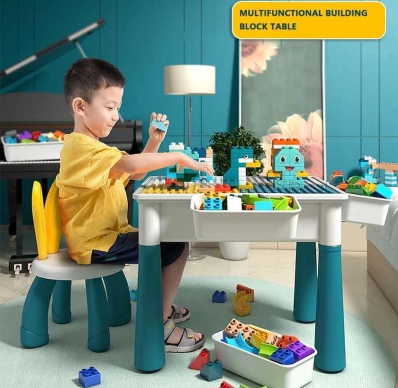 Mesa Lego Para Niños Con Silla Mas Bloques Lego-3