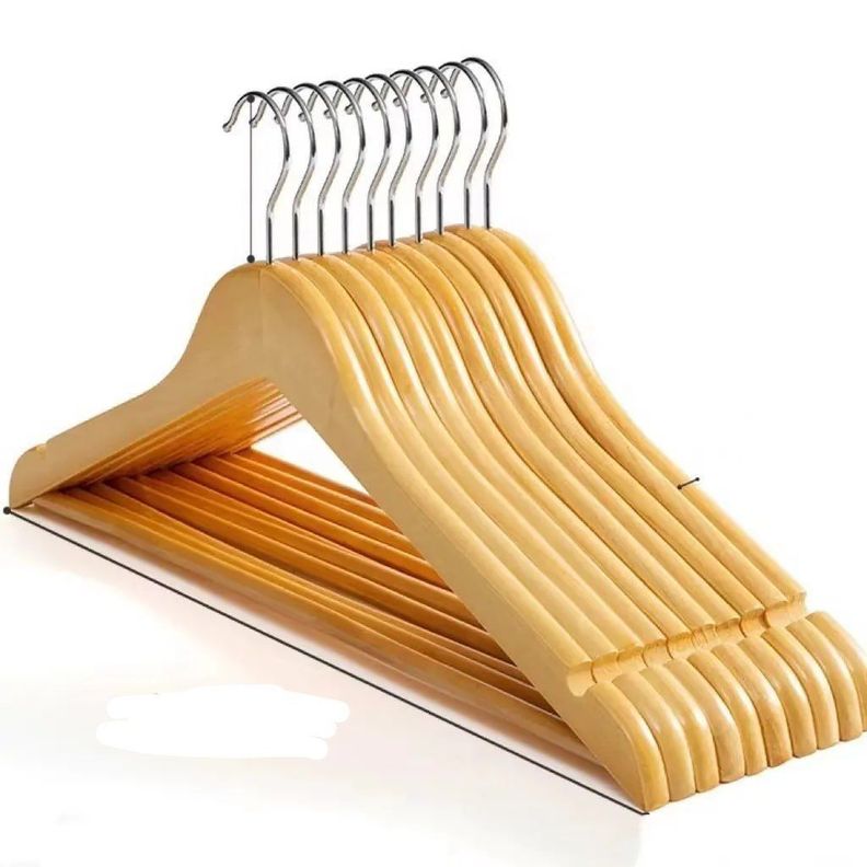 Colgador De Ropa Madera Pack 20 Unidades-0