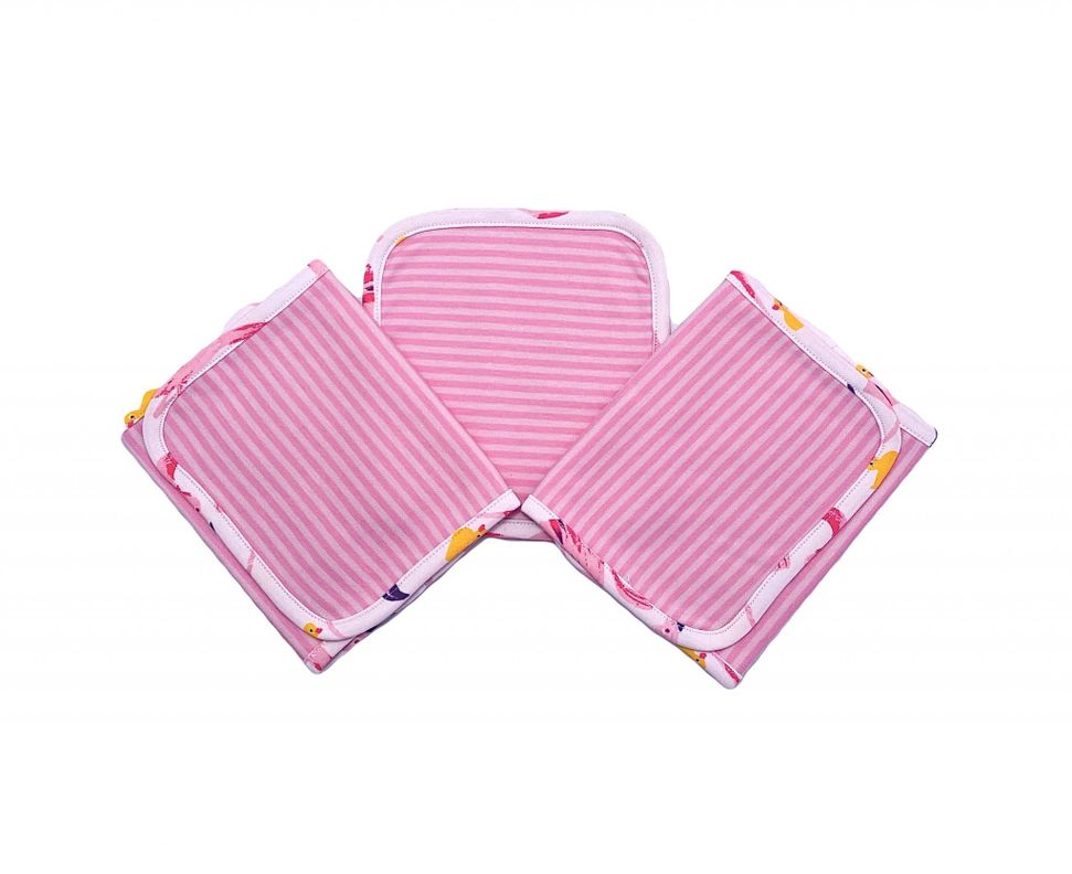 Pack 3 Tutos Listados Rosa Algodón Peruano-0