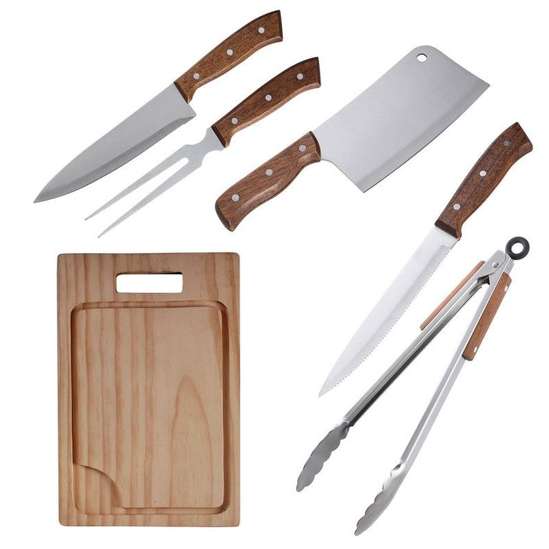 Set Parrilla 6 Piezas Acero Inoxidable Arthome PAR43-0