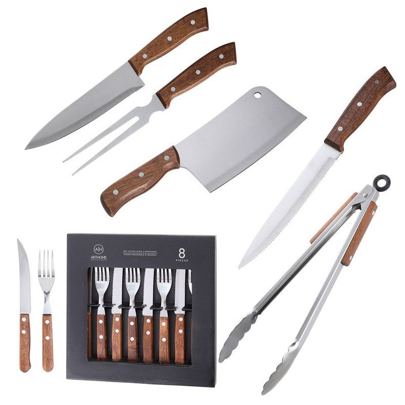 Set Parrilla 13 Piezas Acero Inoxidable Arthome PAR42-0