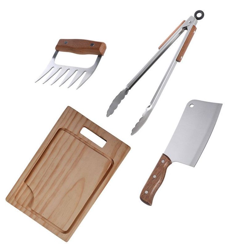 Set Parrilla 4 Piezas Acero Inoxidable Arthome PAR59-0