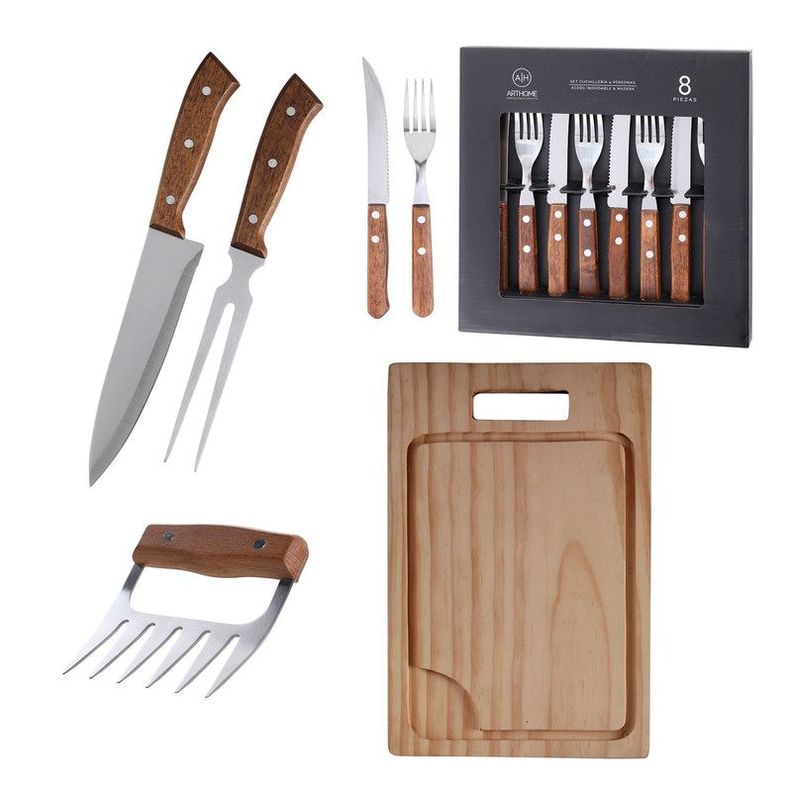 Set Parrilla 12 Piezas Acero Inoxidable Arthome PAR21-0